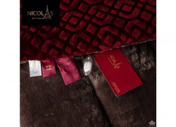 Chăn lông cừu Pháp Nicolas màu đỏ Cherry NCL2013#7