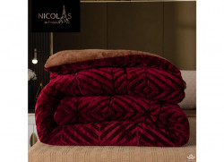 Chăn lông cừu Pháp Nicolas màu đỏ Cherry NCL2013#15