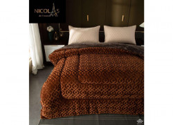 Chăn lông cừu Pháp Nicolas màu nâu tây NCL2014#8