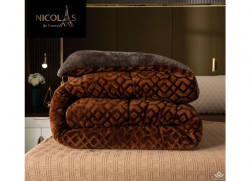 Chăn lông cừu Pháp Nicolas màu nâu tây NCL2014#7