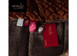 Chăn lông cừu Pháp Nicolas màu nâu tây NCL2014#2
