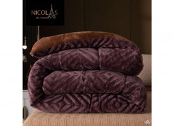 Chăn lông cừu Pháp Nicolas tím dạ yến NCL2015#5
