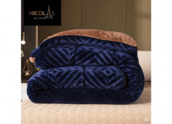 Chăn lông cừu Pháp Nicolas tím than NCL2016#6