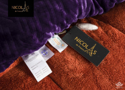 Chăn lông cừu Pháp Nicolas Princess màu tím NCL2003#1