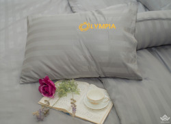 Chăn ga gối khách sạn Olympia cotton lụa 7 món OCL7M02#9