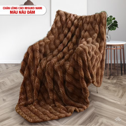 Chăn lông cáo nhân tạo Misuko Nami loang lượn sóng màu xám 200x220cm nặng 2,7kg#4