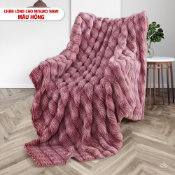 Chăn lông cáo nhân tạo Misuko Nami loang lượn sóng màu xám 200x220cm nặng 2,7kg#3