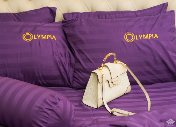 Chăn ga gối khách sạn Olympia cotton lụa 7 món OCL7M04