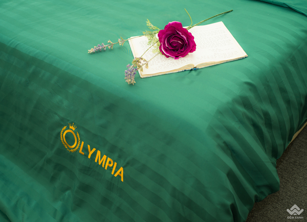Chăn ga gối khách sạn Olympia cotton lụa 7 món OCL7M06